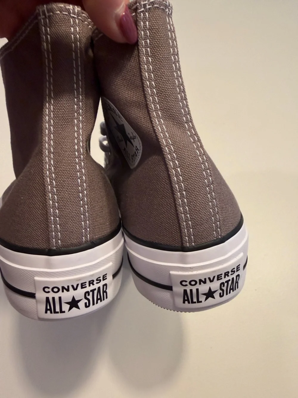Converse High-Top Canvas Sneakers in Brown and White Sz 9. NWOB. Box42 - Picture 5 of 6